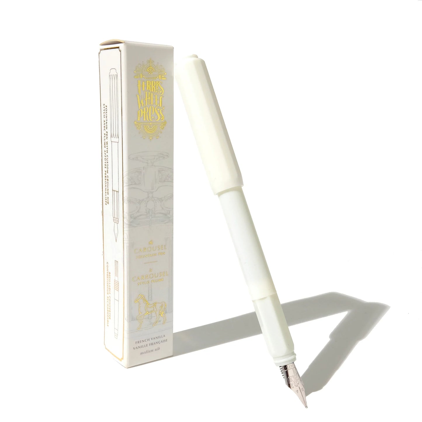 🎁 Ferris Wheel Press, French Vanilla, The Carousel Fountain Pen, Fine / Medium Nib (100% off)