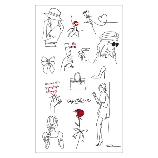 Girl, Transfer Sticker M, funlog Decoration Sticker