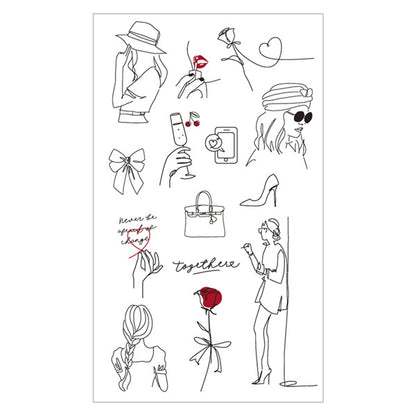 Girl, Transfer Sticker M, funlog Decoration Sticker
