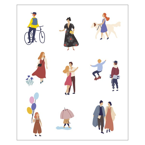 People, Transfer Sticker S, funlog Decoration Sticker