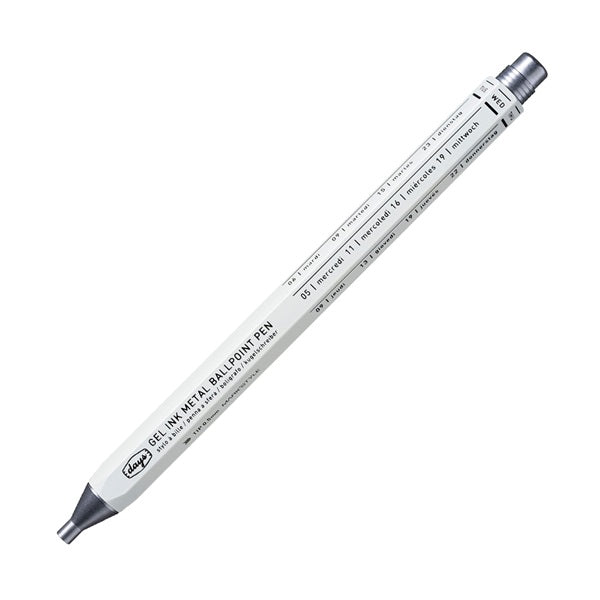 White, Gel Metal Ballpoint Pen, MARK’STYLE/Days, 0.5mm