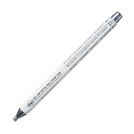 White, Gel Metal Ballpoint Pen, MARK’STYLE/Days, 0.5mm