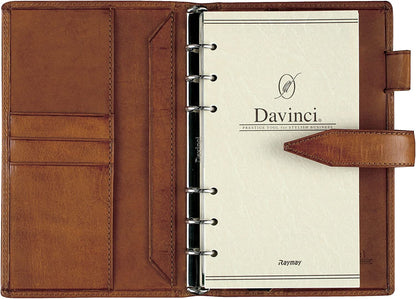 Davinci GRANDE Roroma Classic, Brown, Bible Size, 15mm Ring System Organiser