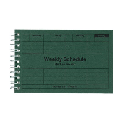 Dark Green, Dayfree Weekly Schedule, A6 Variant