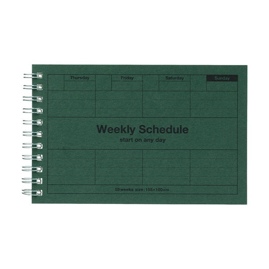 Dark Green, Dayfree Weekly Schedule, A6 Variant