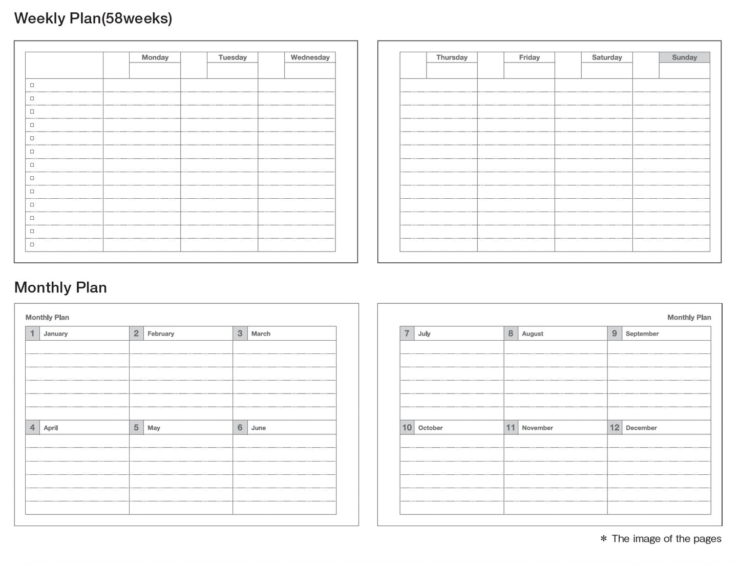 Craft, Dayfree Weekly Schedule, A6 Variant