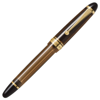 Custom 823 Brown, Fountain Pen Set with Ink, F / M Nib