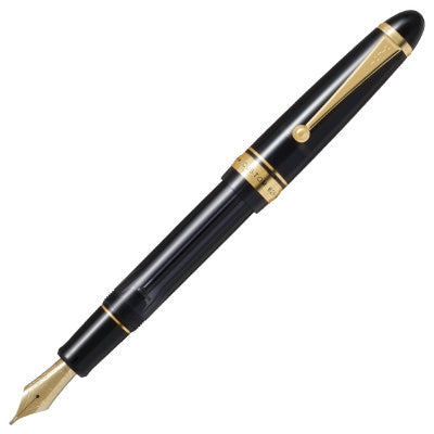 Custom 823 Clear Black, Fountain Pen Set with Ink, F / M Nib