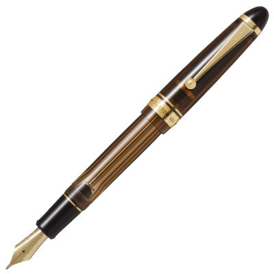 Custom 823 Brown, Fountain Pen Set with Ink, F / M Nib