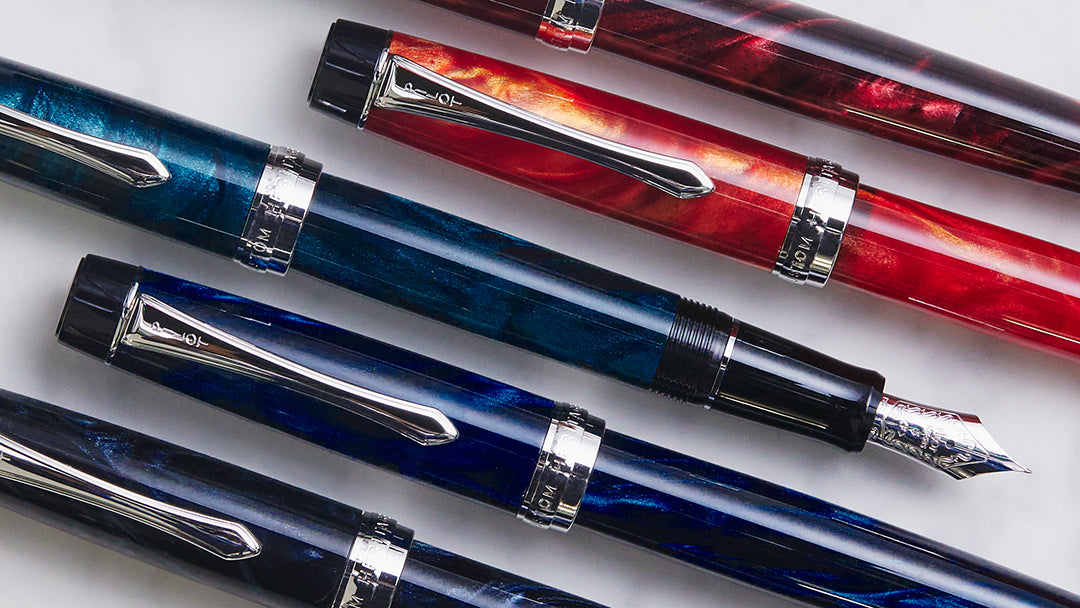 Custom Heritage SE, Marble Red, Fountain Pen F / M Nib
