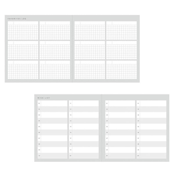 Ivory, funlog, Log Diary Day Free Daily Pocket