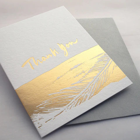 Precious Thank You, Letterpress Folded Card