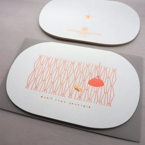 Don't Lose Yourself, Letterpress Folded Card