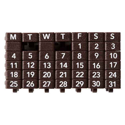 Shachihata English Perpetual Calendar Connecting Number Stamp