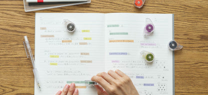 Blue Tape with Red Sheet, Film Tape Marker for Study, 6mm x 5m