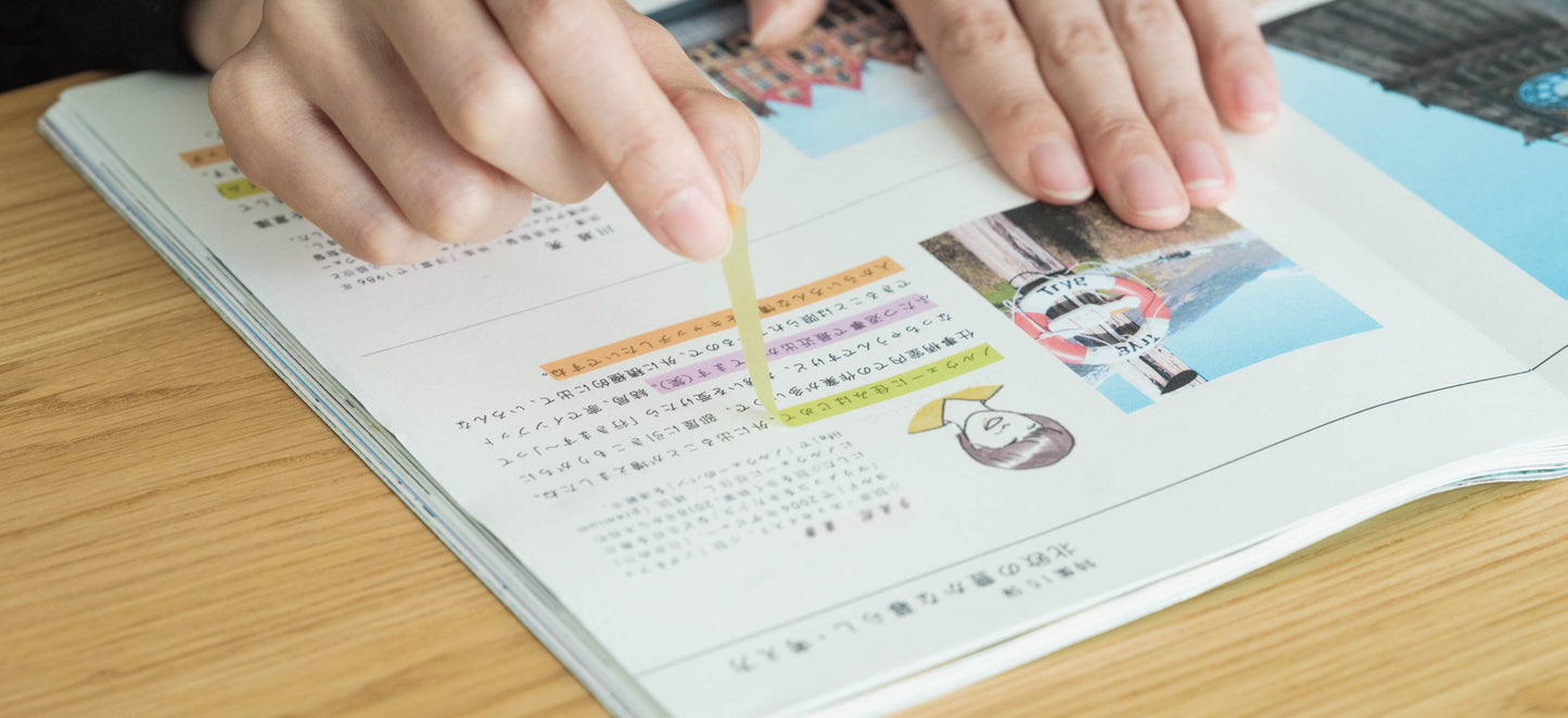 Blue Tape with Red Sheet, Film Tape Marker for Study, 6mm x 5m