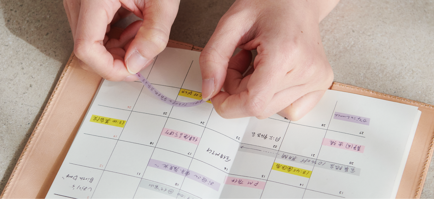 Blue Tape with Red Sheet, Film Tape Marker for Study, 6mm x 5m