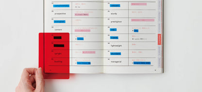 Blue Tape with Red Sheet, Film Tape Marker for Study, 6mm x 5m