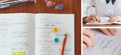 Blue Tape with Red Sheet, Film Tape Marker for Study, 6mm x 5m