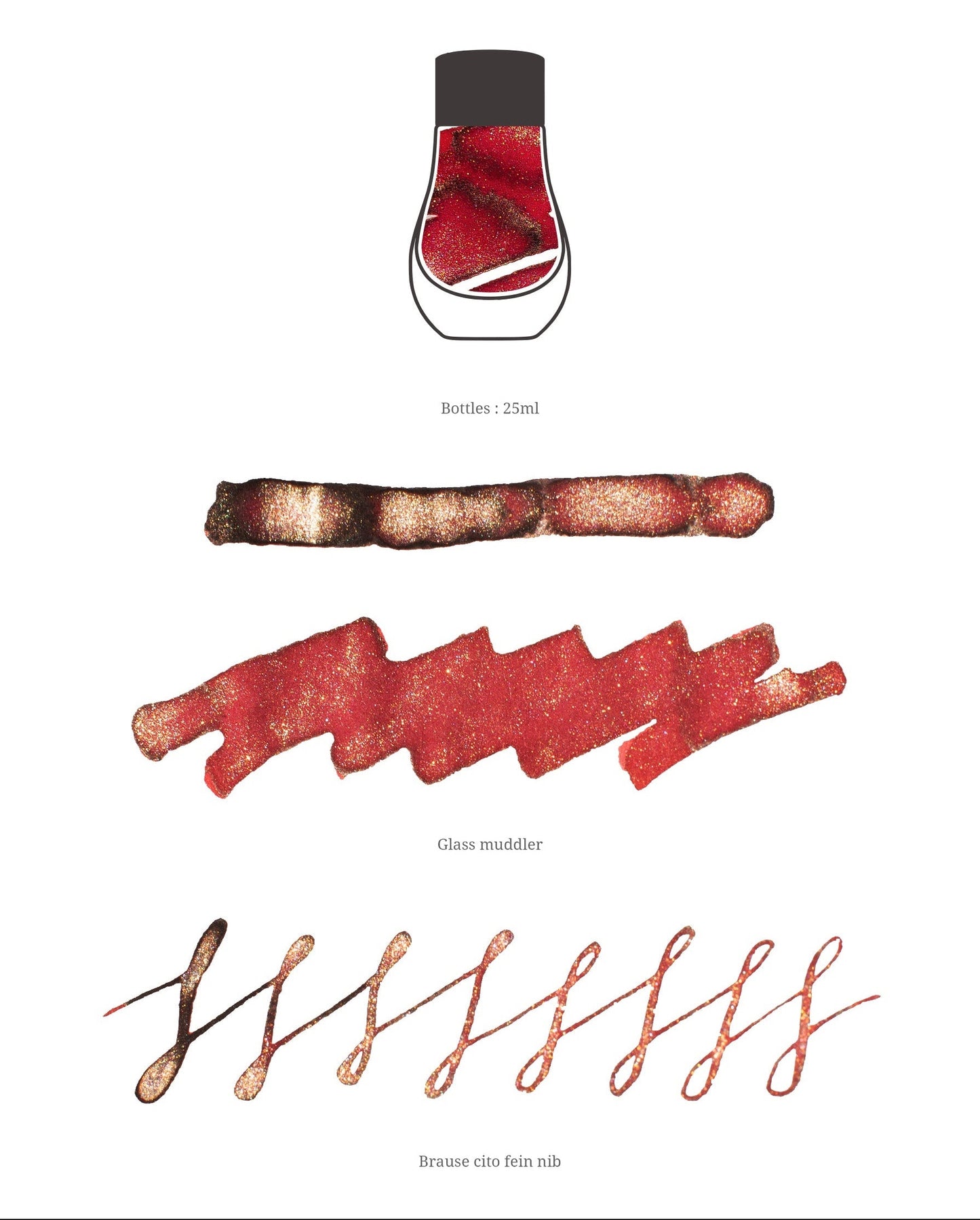 Christmas Red, Pearl Ink, 25ml Ink