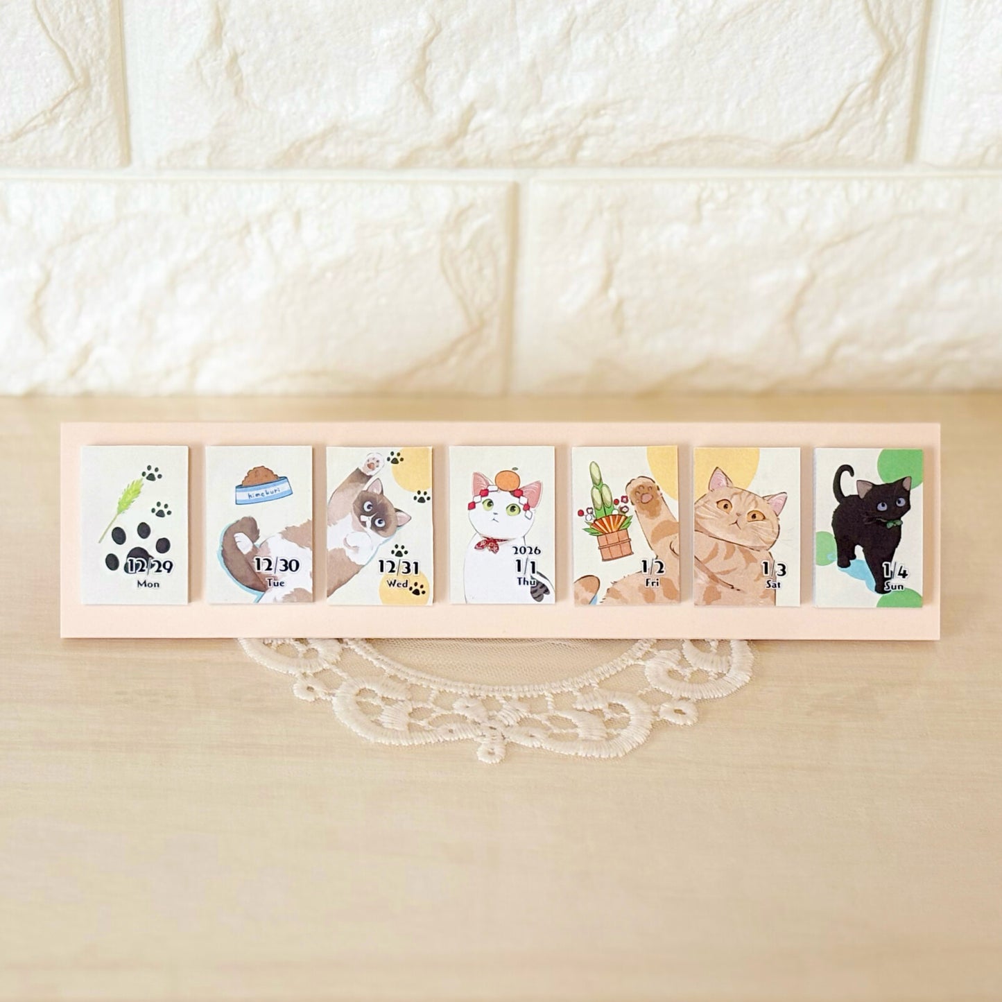 貓｜himekuri 2026 便利貼桌曆