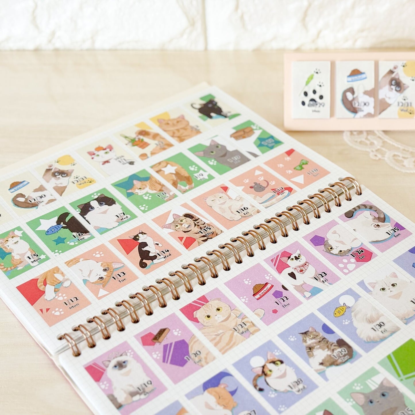 貓｜himekuri 2026 便利貼桌曆