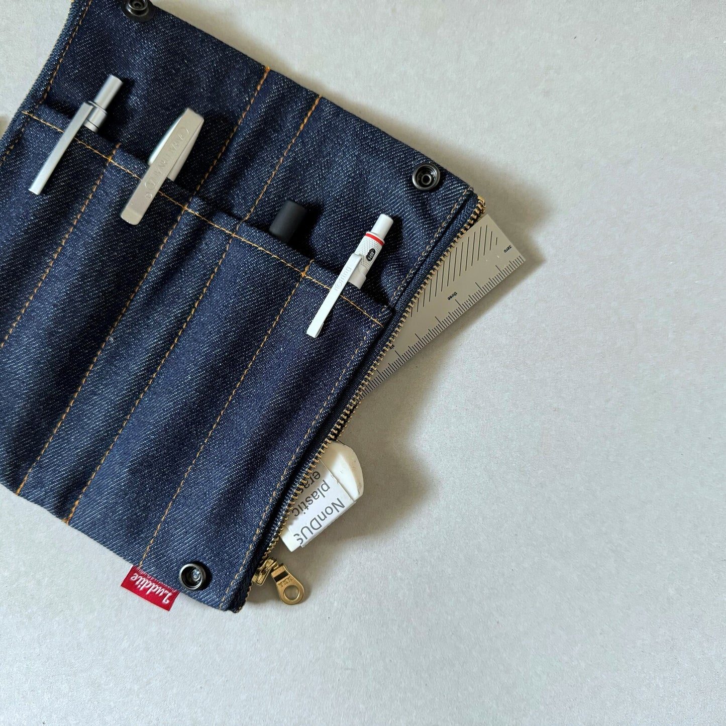 Dark Blue, Okayama Denim Bendy Pen Case