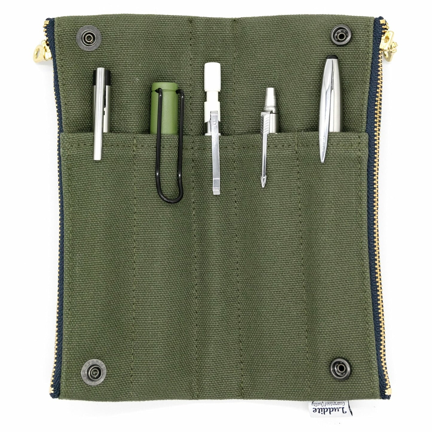 Khaki, Canvas No.8 Bendy Pen Case