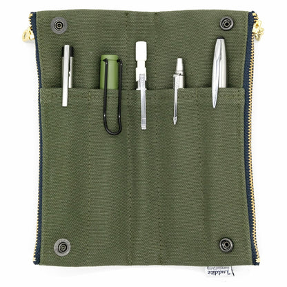 Khaki, Canvas No.8 Bendy Pen Case