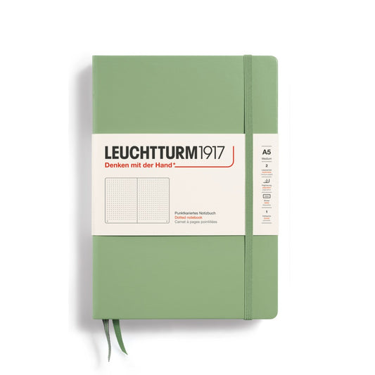 LEUCHTTURM1917, Dotted A5 (Medium) Hardcover, Sage Colour, Notebook Classic