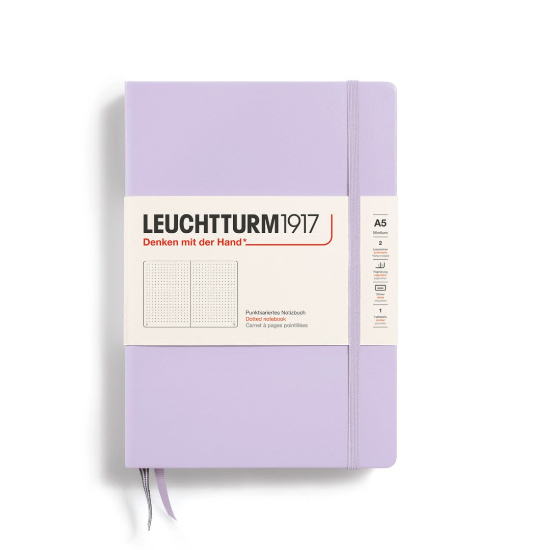 LEUCHTTURM1917, Dotted A5 (Medium) Hardcover, Lilac Colour, Notebook Classic