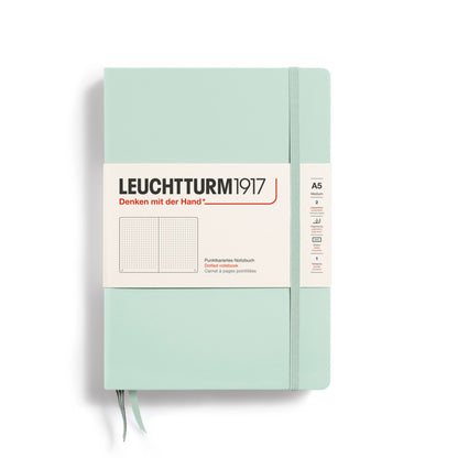 LEUCHTTURM1917, Dotted A5 (Medium) Hardcover, Mint Green Colour, Notebook Classic