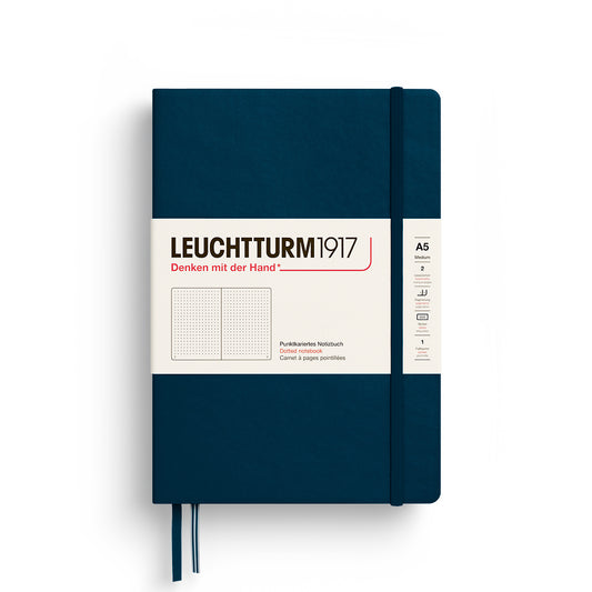 LEUCHTTURM1917, Dotted A5 (Medium) Hardcover, Deep Sea Colour, Notebook Classic