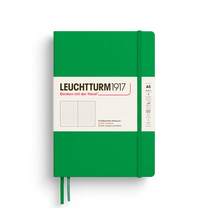 LEUCHTTURM1917, Dotted A5 (Medium) Hardcover, Spring Leaf Colour, Notebook Classic