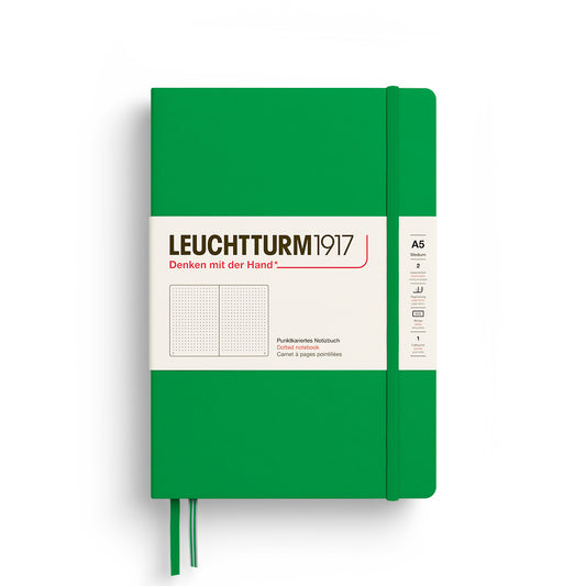 LEUCHTTURM1917, Dotted A5 (Medium) Hardcover, Spring Leaf Colour, Notebook Classic
