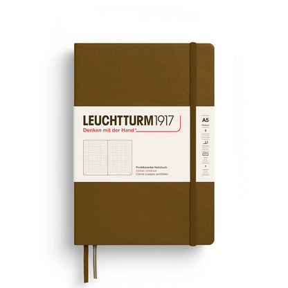 LEUCHTTURM1917, Dotted A5 (Medium) Hardcover, Spice Brown Colour, Notebook Classic