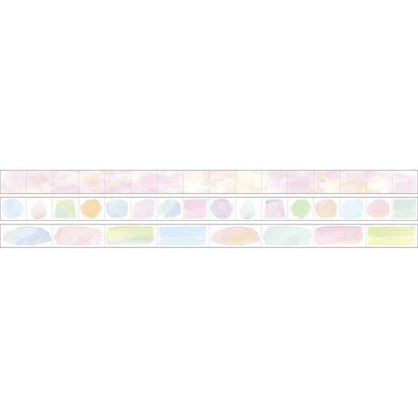 MARK'S, Watercolor, maste Masking Tape Writable with Water-Ink Pen, Monthly Title, 3-Roll Set, 21mm x 2m