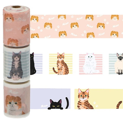 貓｜masté｜紙膠帶 3卷組｜21mm x 2m