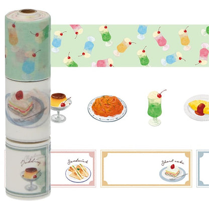 喫茶店｜masté｜紙膠帶 3卷組｜21mm x 2m