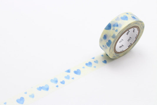 🎁 Heart Stamp Blue, mt DECO Masking Tape (100% off)