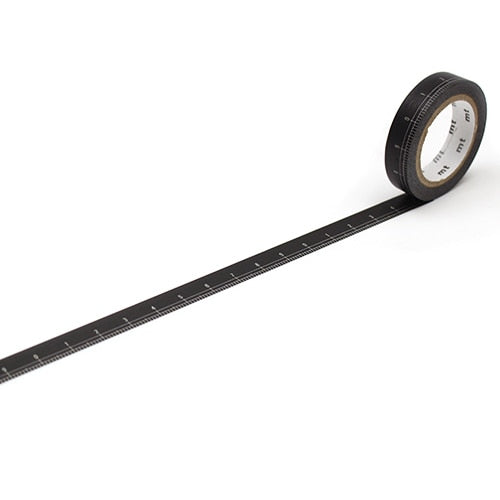 Ceph 10mm Ruler mt ex, Black Ruler, 10mm x 7m by mt | Circle Tape