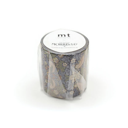 mt × Morris&Co., Strawberry Thief Indigo/Mineral, 50mm x 7m
