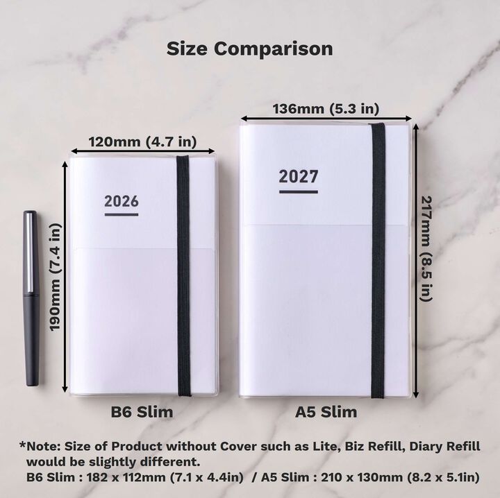 White, Jibun Techo First Kit 2027, Diary+Idea+Life, A5 Slim