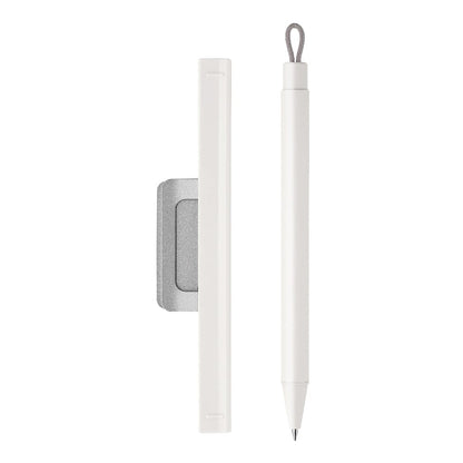 White, pitan Gel Pen with Magnetic Holder, 0.5mm