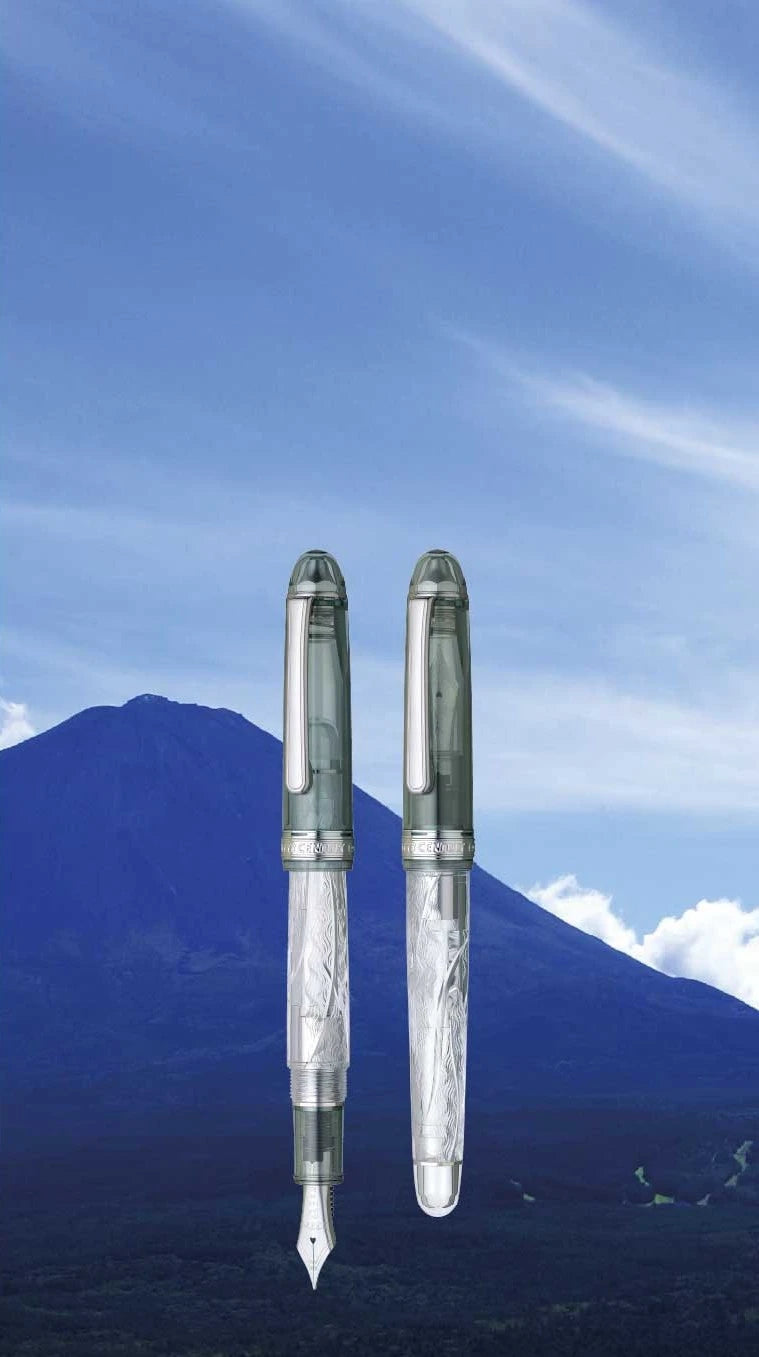 [Limited Edition] Kinu Gumo (絹雲), Fuji Unkei (富士雲景), #3776 Century, Fountain Pen and Ink Set