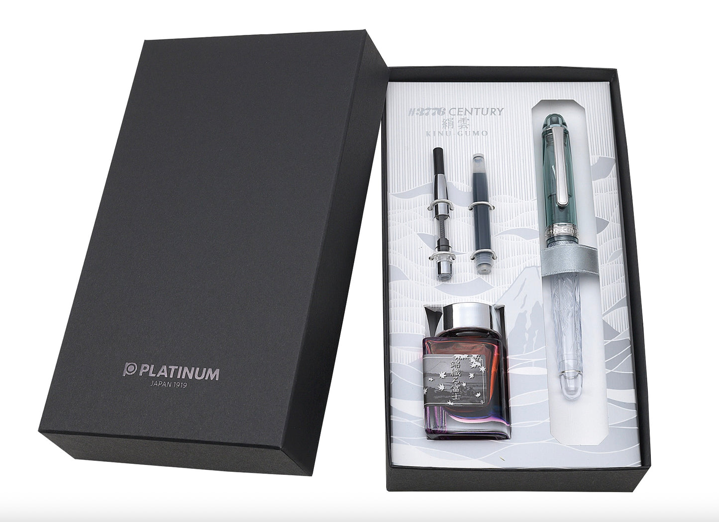 [Limited Edition] Kinu Gumo (絹雲), Fuji Unkei (富士雲景), #3776 Century, Fountain Pen and Ink Set