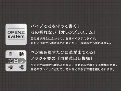 [Limited] orenz nero and Ain, Mechanical Pencil Lead and Eraser Set, 0.2 / 0.3 / 0.5mm