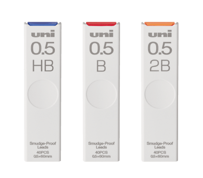防暈染鉛芯｜0.3 / 0.5 / 0.9mm, HB / B