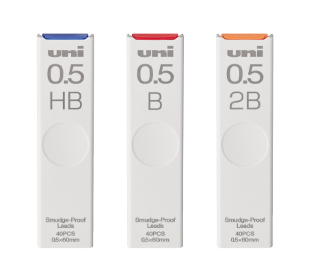 防暈染鉛芯｜0.3 / 0.5 / 0.9mm, HB / B