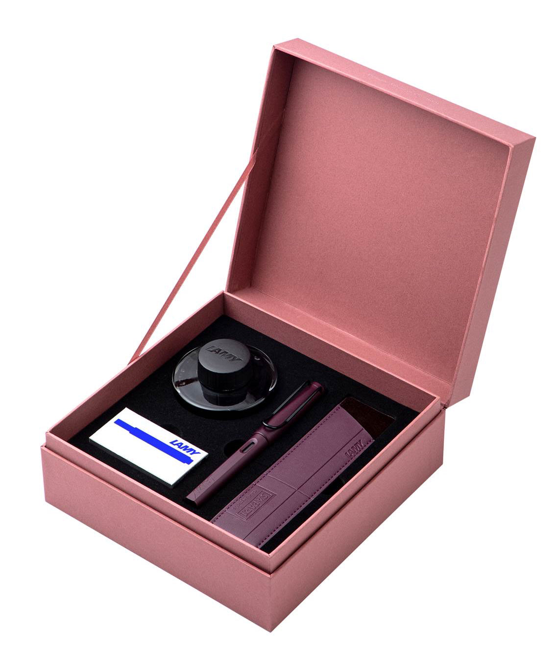 LAMY Safari, Scarlet ABS Fountain Pen and Ink Gift Set, EF / F Nib